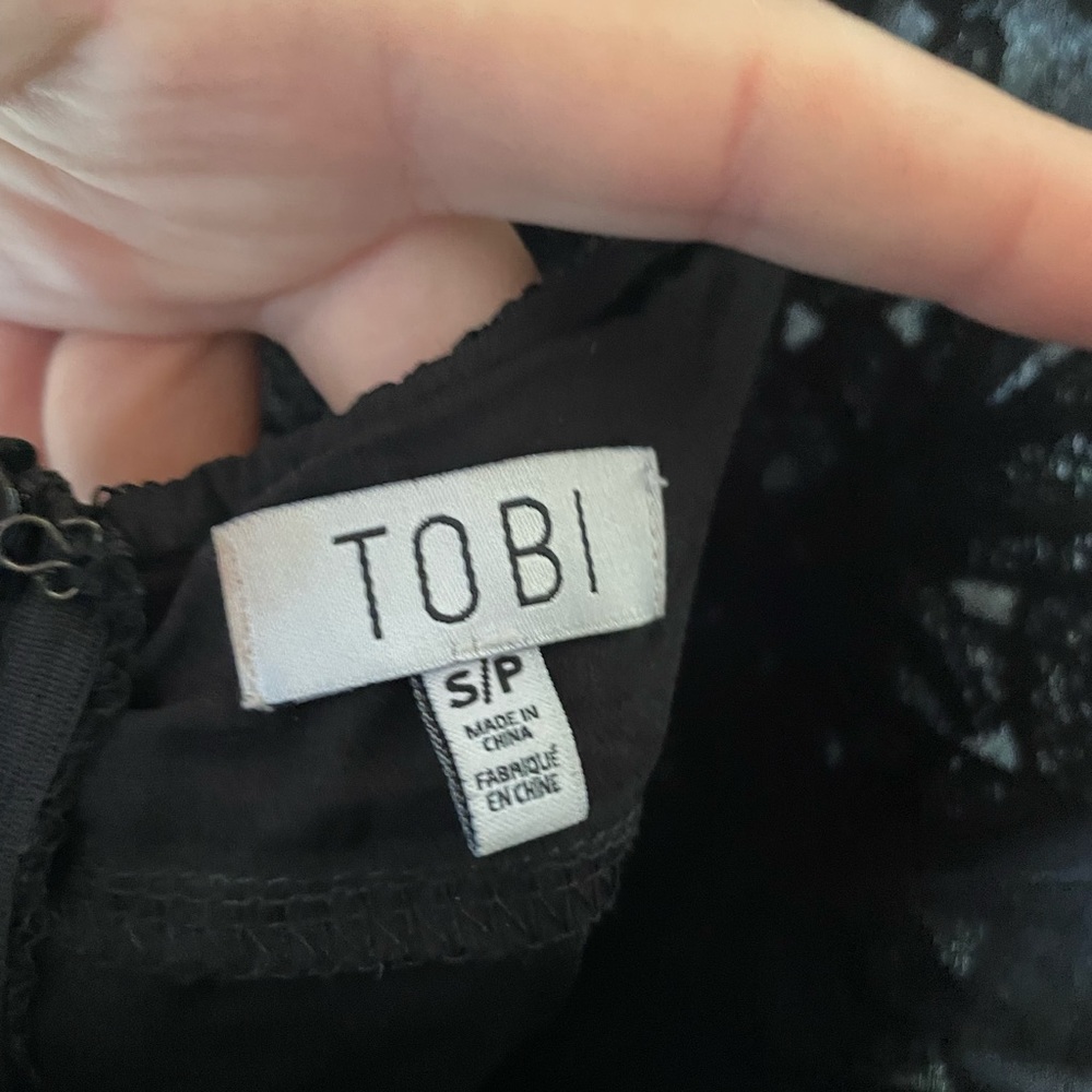 Tobi Black Flounce Skater Dress - Picture 7 of 7